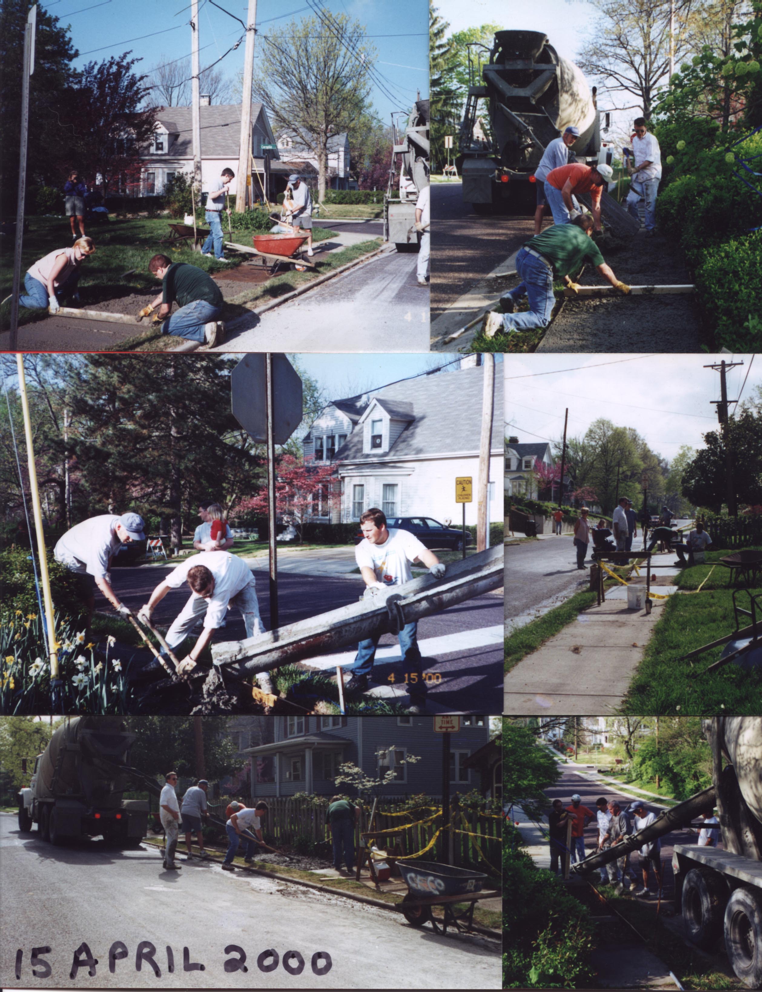 Sidewalk pour April 2000